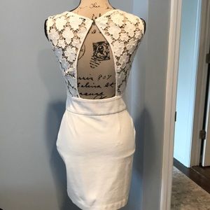 Zara basic cream dress